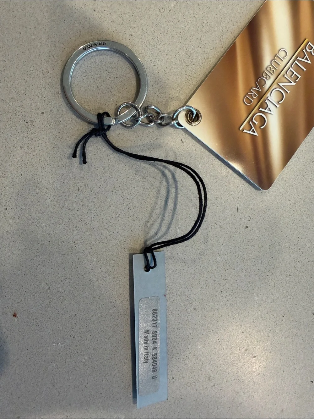 Balenciaga Club Card Key Ring Key Chain